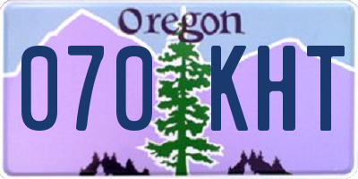 OR license plate 070KHT