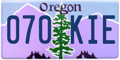OR license plate 070KIE