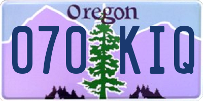 OR license plate 070KIQ