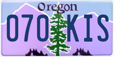 OR license plate 070KIS