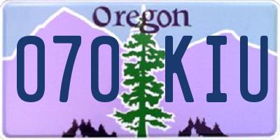 OR license plate 070KIU