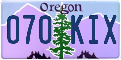 OR license plate 070KIX