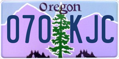 OR license plate 070KJC