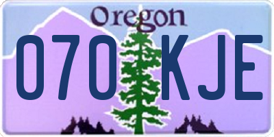 OR license plate 070KJE