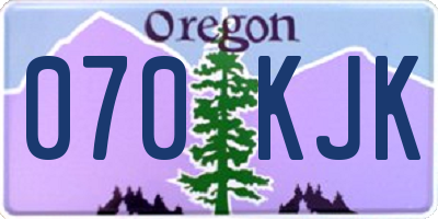 OR license plate 070KJK