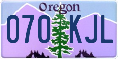 OR license plate 070KJL