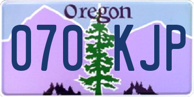 OR license plate 070KJP