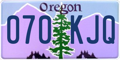 OR license plate 070KJQ