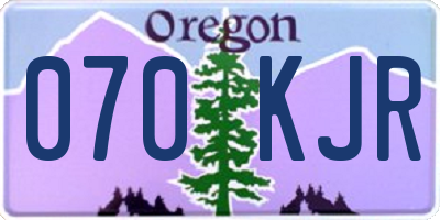 OR license plate 070KJR
