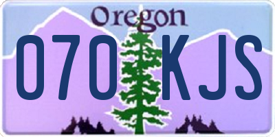 OR license plate 070KJS