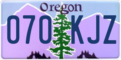 OR license plate 070KJZ