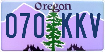 OR license plate 070KKV