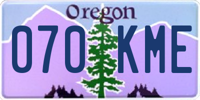 OR license plate 070KME