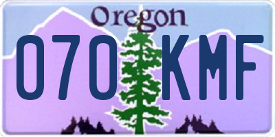OR license plate 070KMF