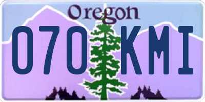 OR license plate 070KMI