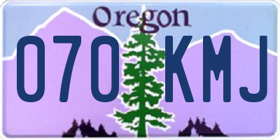 OR license plate 070KMJ