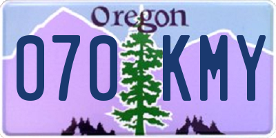 OR license plate 070KMY