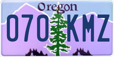 OR license plate 070KMZ