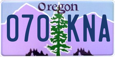 OR license plate 070KNA