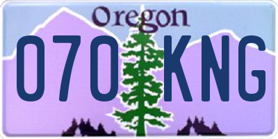 OR license plate 070KNG