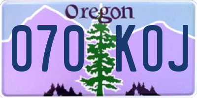 OR license plate 070KOJ