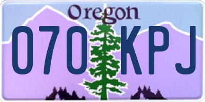 OR license plate 070KPJ