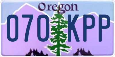 OR license plate 070KPP