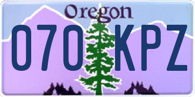 OR license plate 070KPZ