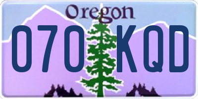 OR license plate 070KQD