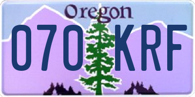 OR license plate 070KRF