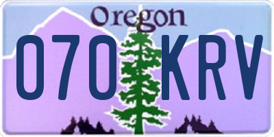 OR license plate 070KRV