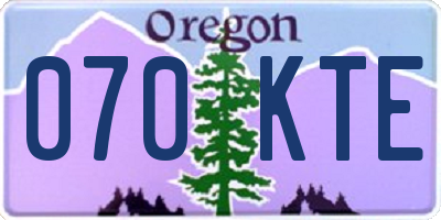 OR license plate 070KTE