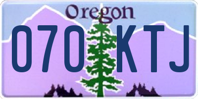 OR license plate 070KTJ