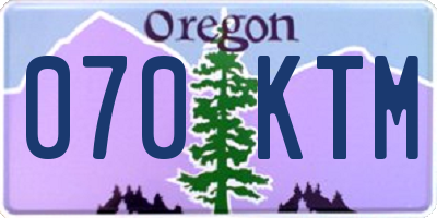 OR license plate 070KTM