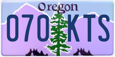OR license plate 070KTS