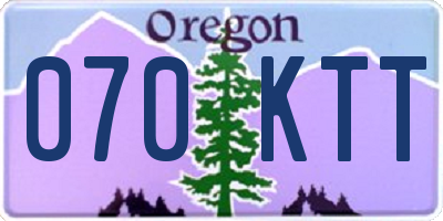OR license plate 070KTT
