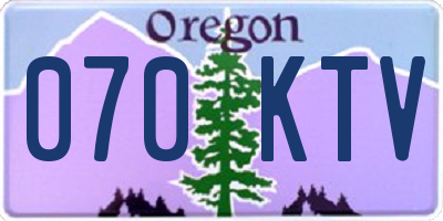 OR license plate 070KTV