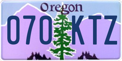 OR license plate 070KTZ