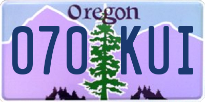 OR license plate 070KUI