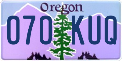 OR license plate 070KUQ