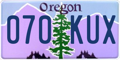 OR license plate 070KUX