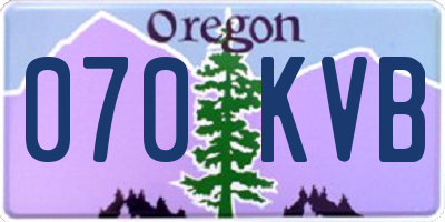 OR license plate 070KVB