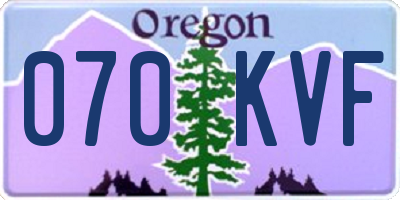 OR license plate 070KVF
