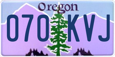 OR license plate 070KVJ