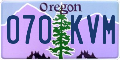 OR license plate 070KVM