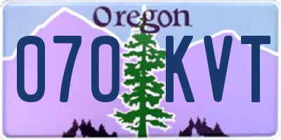 OR license plate 070KVT