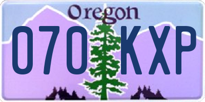 OR license plate 070KXP