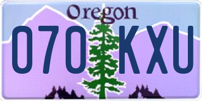 OR license plate 070KXU