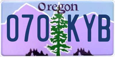 OR license plate 070KYB