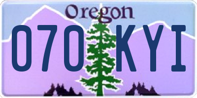 OR license plate 070KYI